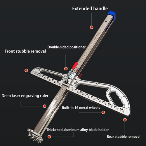 Gypsum Board Cutter with Scale Foldable DualSide Positioning Drywall Cutting Tool for Precision 1