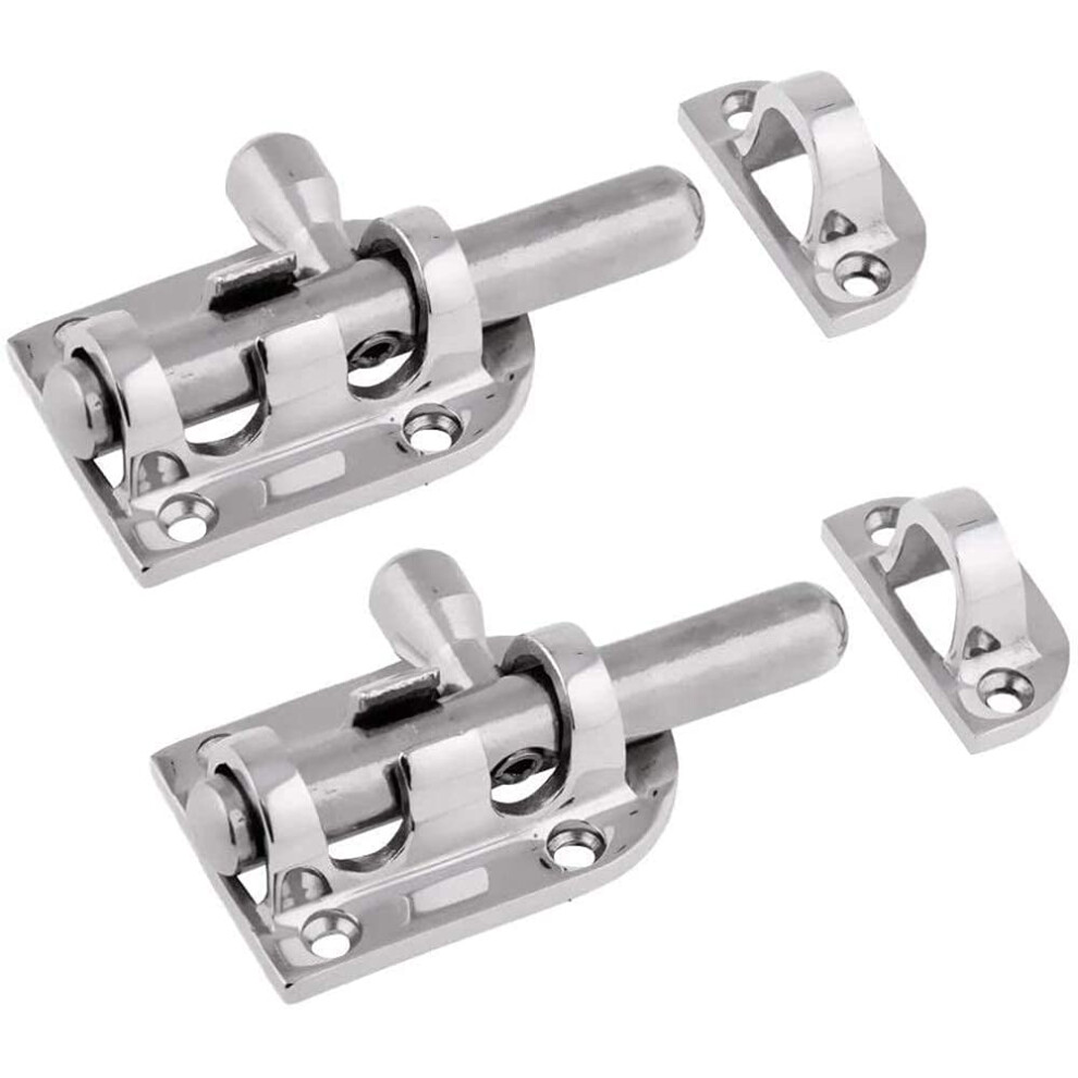 Stainless Steel Barrel Bolt Lock Set, Corrosion Resistant Sliding Door Latch For Gates, Boats, Windows 9164114674210