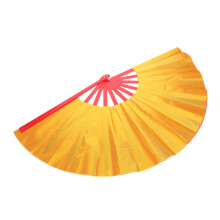 Children Tai Chi Kung Fu Fan with Festive Red Design and Interactive Sound for Cultural Performances