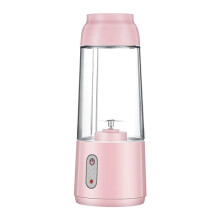 Portable Blender 300ml Rechargeable Mini Juicer Cup for Smoothies Milkshakes Travel Pink