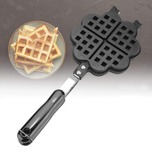 Nonstick Heart Shape Waffle Maker Aluminum Alloy Stove Pan with Heat Resistant Handle