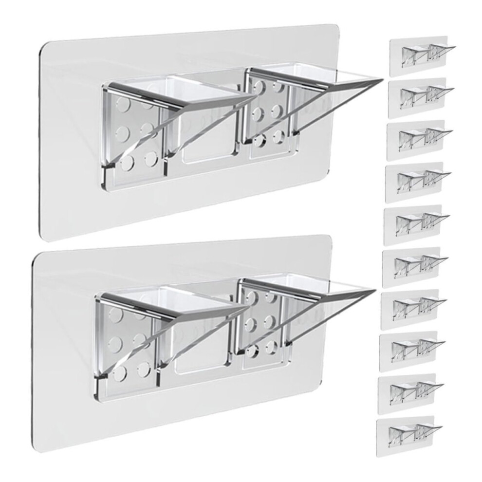 Shelf Support Pegs And Cabinet Shelf Brackets, 12Pcs Adhesive Clips, Strong Loadbearing For Cabinets 9113335062030