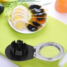 2-in-1 Egg Cutter Slicing Tool Zinc Alloy 304 Stainless Steel Silver
