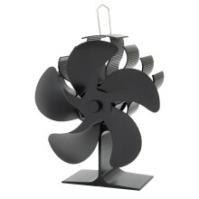 Heat Powered Wood Stove Fan 5 Blade Thermoelectric Fireplace Fan Energy Saving Low Noise
