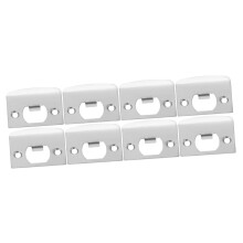 4 Pcs Stainless Steel Deadbolt Strike Plate Set for Door Latch Reinforcement Silver 5.7x4.5cm