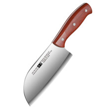 Multifunctional Stainless Steel Kitchen Knife with Sharp Blade and Ergonomic Red Handle for Fish Cutting