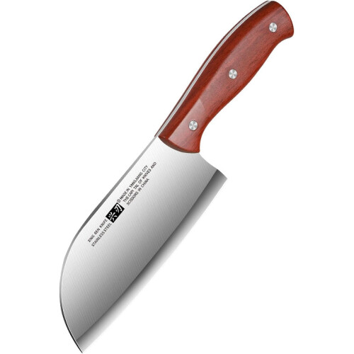 Multifunctional Stainless Steel Kitchen Knife with Sharp Blade and Ergonomic Red Handle for Fish Cutting 2