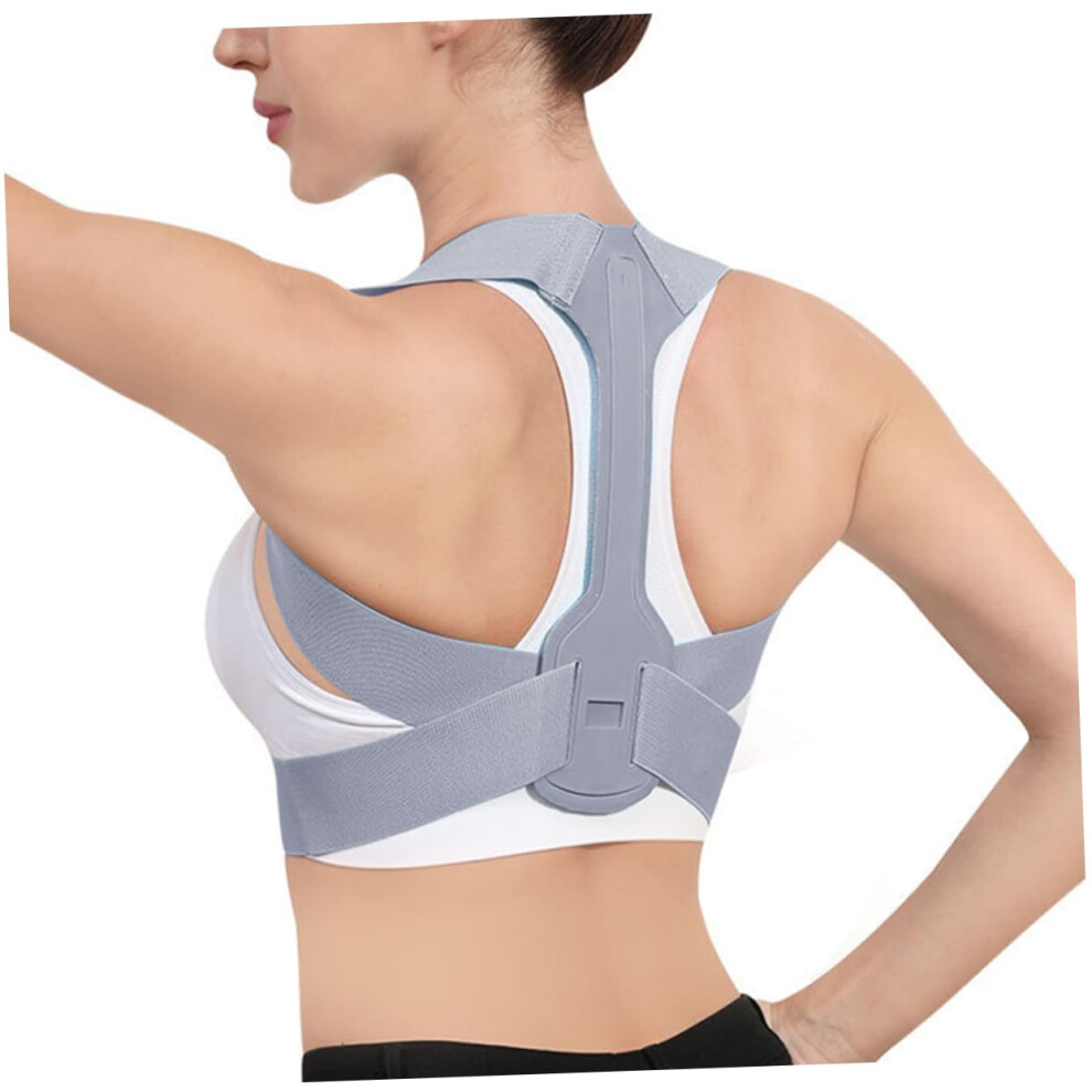 Grey Posture Corrector And Back Support Belt For Men Adjustable Fit Neck Hump Brace