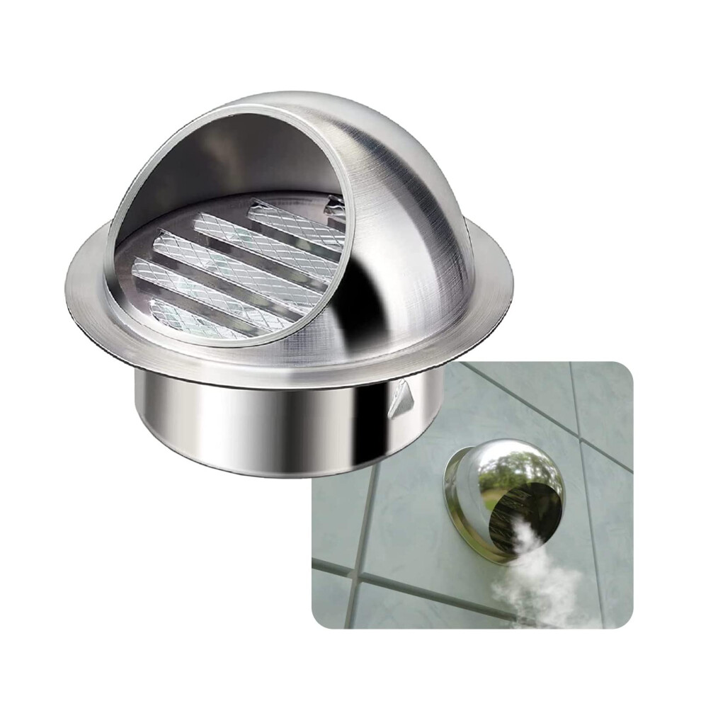 Stainless Steel Wall Vent Cover 4 Inch With Rainproof Rustresistant Mesh For Dryer Exhaust 9174973022282