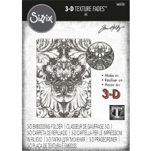 Sizzix 3D Texture Fades Embossing Folder By Tim Holtz Damask