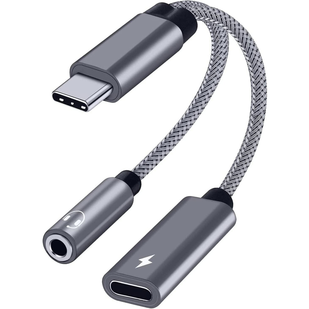 Compatible With Samsung Galaxy S23 Headphone Adapter, Usb C To Aux Jack With Pd 60W Fast Charging For Stereo, Earphones, Compatible 9110895269381