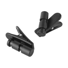 2Pcs Headset Clips Microphone Cord Fixed Clips Microphone Accessories (Black)
