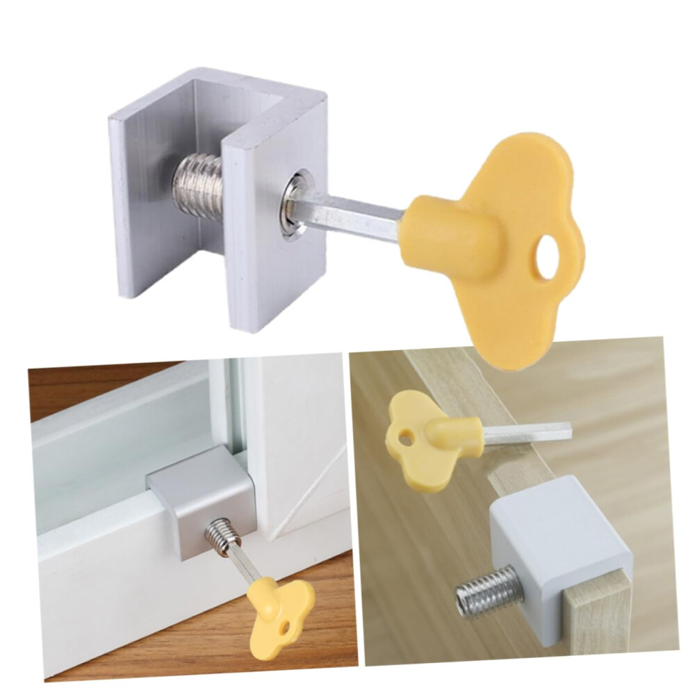 2pcs Childproof Window Safety Lock with Theft Prevention Buckle for Home Security and Easy Install