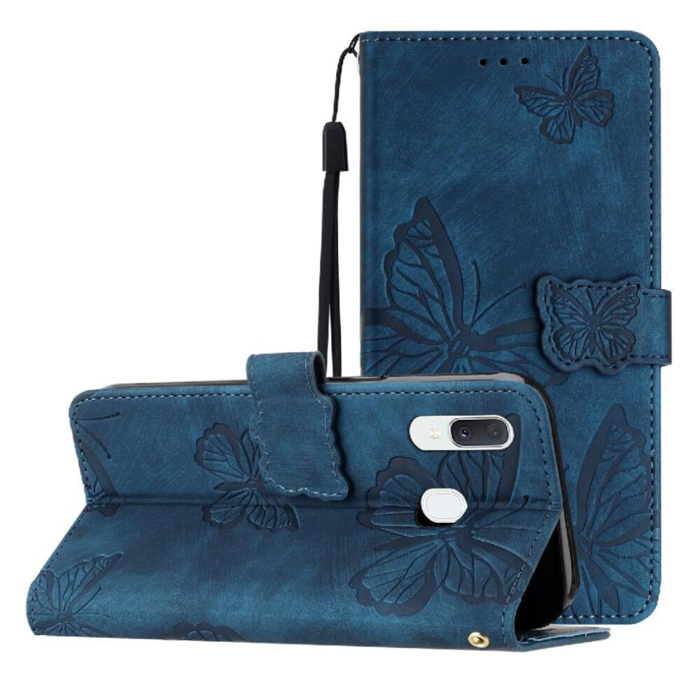 Flip Case For Compatible With Samsung Galaxy A20/A30 Card Slots Holder Magnetic Closure Butterfly Pu Leather Wallet 9110895270967