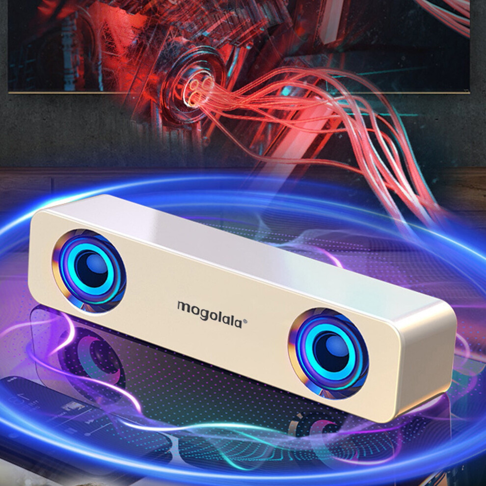 Jacenvly 2024 New Surround Sound Bar, Wired Computer Speakers With Stereo Subwoofer, Strong Bass Mini Speaker 9110895270431