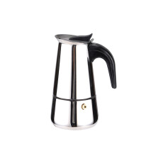 2 Cup Stainless Steel Espresso Maker with Pressure Release Safety for Stovetop Brewing, Silver