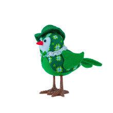 YMARPT St. Patrick's Day Birds Decor, 1/2PCS Glowing Lighted Fabric Bird Figurine, compatible with St. Patrick's Day Home Kitchen Table Display