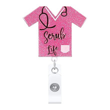 WinysinID Badge Holder Retractable Badge Reel With Clip Decorative Badge Clip For ID Card Holders Office Worker Doctor Teachers Students