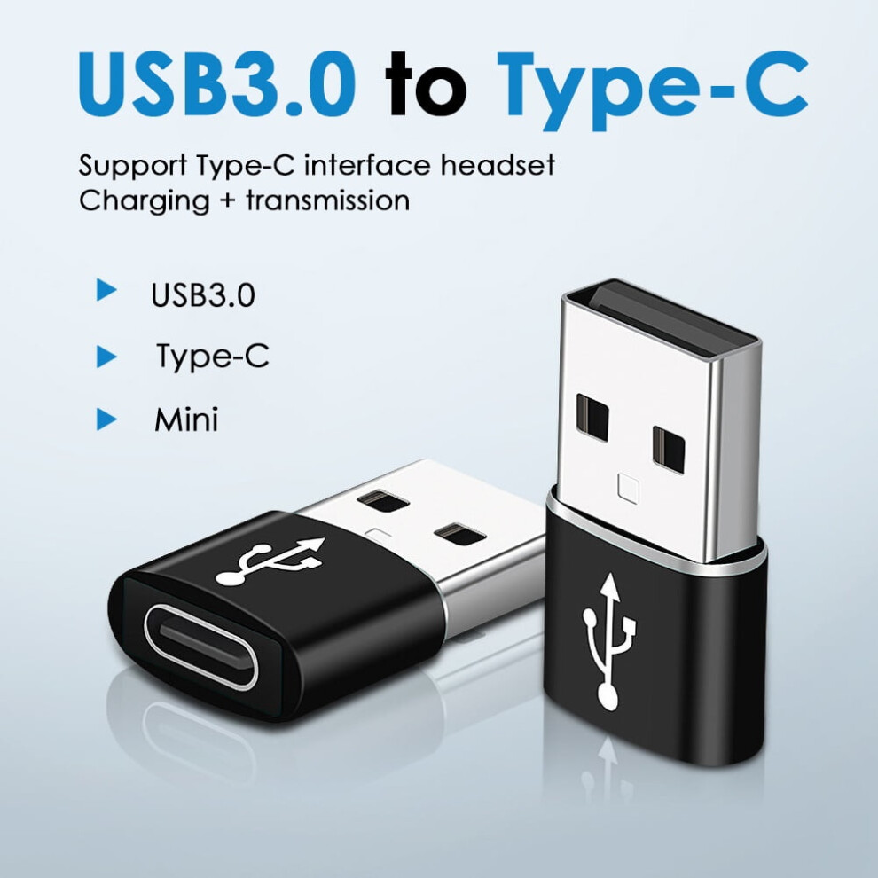 Susuchens Mini Type-C Female To Usb 3.0 Male Adapter Data Transfer Charging Otg Connector Silver 9071309766769
