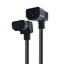 90 Degree IEC 320 C14 to C13 Adapters Cable,250V Male to Female Power Converters Cable for TV PC