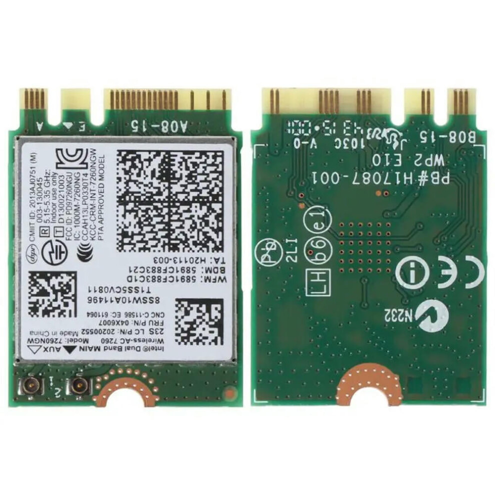For For X240 T440 T540p L440 5G Dual Band 7260Ngw Ac Fru:04x6007 Adapter 9071309767438