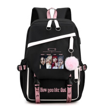 BLACKPINK Rucksack Schultasche schwarz-weiß neu Mädchen