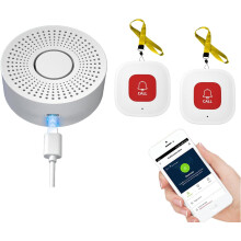 Bouton d'appel Wi-Fi pour aidant familial, système d'alerte sans fil pour aidants familiaux, bouton d'alerte d'urgence pour personnes âgées