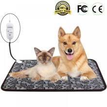 Coussin chauffant électrique pour animaux de compagnie Manfiter avec minuterie réglable, lit chaud d'hiver pour chiens et chats, imperméable,