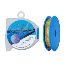 1 rotolo di filo di rame resistente all'ossidazione da 0,8 mm (calibro 20), 20 m, filo dorato per bigiotteria e creazione di gioielli.