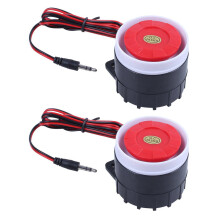 2 mini sirene cablate per sistema di allarme di sicurezza domestica, sirena a tromba 120 dB 12 V