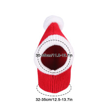Cappello natalizio per cani YiFudd, copricapo caldo e divertente per cani con collo all'uncinetto, cappello carino rosso, caldo cappello invernale