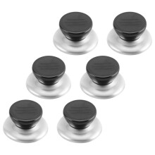 Lot de 6 poignées de rechange résistantes à la chaleur pour couvercles de casseroles et poêles.