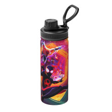 Gourde isotherme Spider-Man: New Generation en acier inoxydable, portable, pour enfants, 530 ml (18 oz), idéale pour les voyages, le sport et