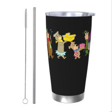 Yogi Bear20oz termosz, rozsdamentes acél vákuumszigetelt kávés utazó bögre, kávésbögre utazó bögre fedéllel, termoszpohár kültéri
