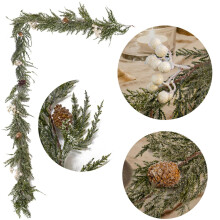Txmfgh5.9Ft Kunstmatige Kerstslinger, Realistische Kunstgroen voor Kerstdecoratie, Perfect voor Binnenhuisdecoratie en Feestelijke Vieringen