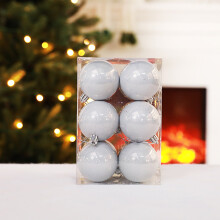 YOBOLK Lot de 12 boules de Noël décoratives, 8 cm, pour sapin, fenêtre, vitrine, suspension
