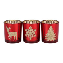 Yakbaofuo julklassisk europeisk stil i glasljusstake för bröllopsdekoration och aromaterapi