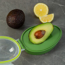 YOLOKE Conserveur d'avocat, support réutilisable vert transparent, boîte à guacamole, récipient de conservation des fruits pour réfrigérateur