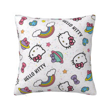 Housse de coussin décorative Hello Kitty, motif dessin animé, pour canapé et décoration intérieure. Choisissez une housse de coussin de saison
