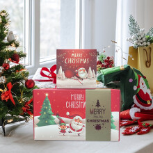 Boîte surprise de Noël - Coffret cadeau romantique avec enveloppe rouge rebondissante - Décoration de Noël pour la maison