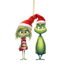 De Groene Boom Hangende Ornament, Meerkleurig, voor Kerstboom Kerstdecoratie 2023 Kerst Thanksgiving Houten Peadant