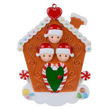 Liquidation ! Décoration de sapin de Noël familiale personnalisée, compatible avec les décorations de Noël 2021, pendentif maison de Noël