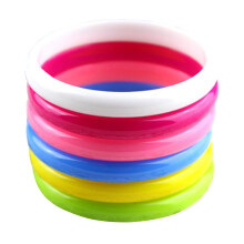 Bracelets joncs en plastique tendance Aloha (lot de 6), couleurs bonbon, cadeaux de fête (couleur aléatoire)