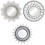 3pcs Wall Mirror Decorative Circle Dressing Mirrors for Vanity Entrance 1