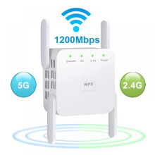 5G 1200Mbps Wireless WiFi Repeater Extender Long Range Wi-Fi Signal Amplifier