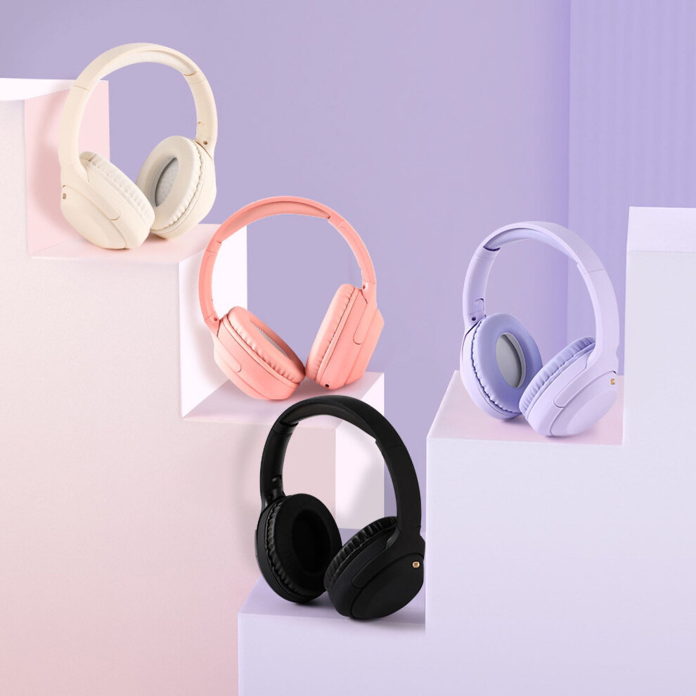 Jacenvly 2024 New Bluetooth Headphones, Wireless & Wired Foldable Headset, Compatible With Universal Devices, Purple 9083649052563