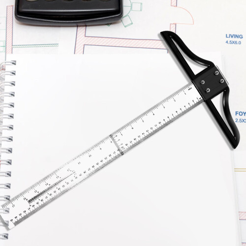 Baluue T Square Ruler 17.72inch/45cm for Drafting & Layout 1