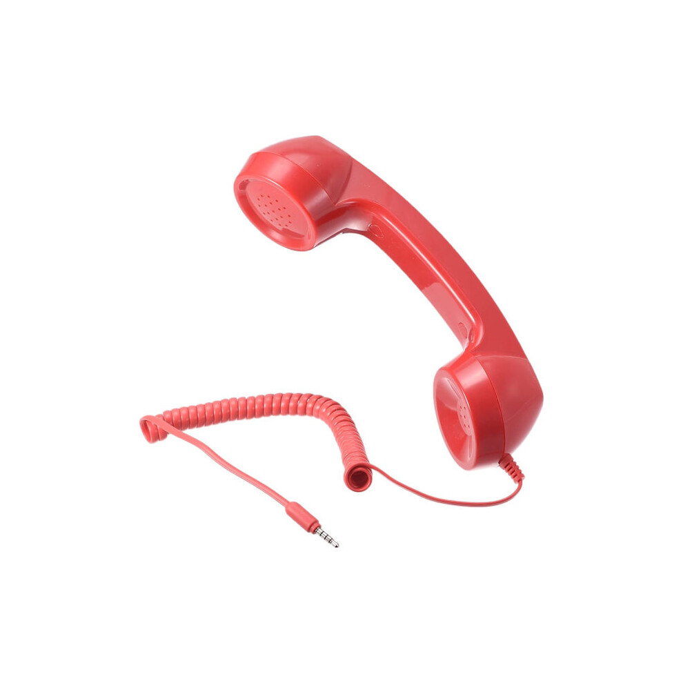 3.5Mm Retro Telephone Handset Telephone Receiver For Microphone Speaker Smooth (Red) Red 9083649052280