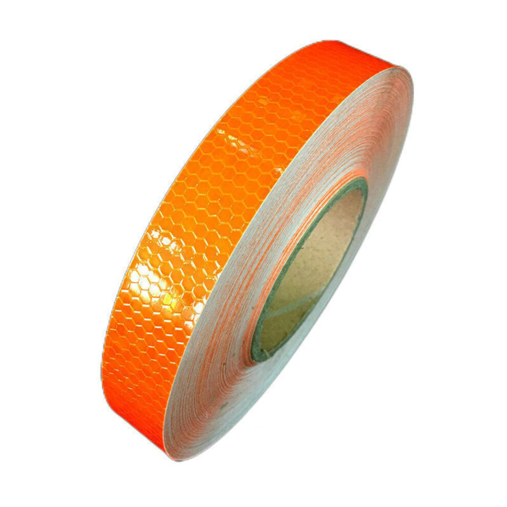Reflective Safety Tape 2 Inch X 32.8 Feet Visibility Waterproof Weatherproof Adhesive Orange 9113335062986