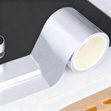 32.8ft Waterproof Aluminum Foil Tape with Strong Self Adhesive Seal for Kitchen and Bathroom Gaps, Oil Proof Heat Resistant Caulk Strip, Silver 10cm